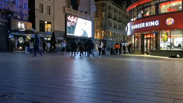 A street performer at Leicester Square in London.